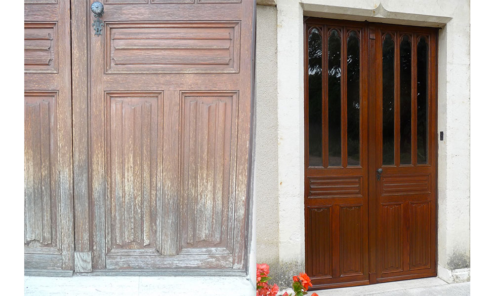 restauration porte en bois